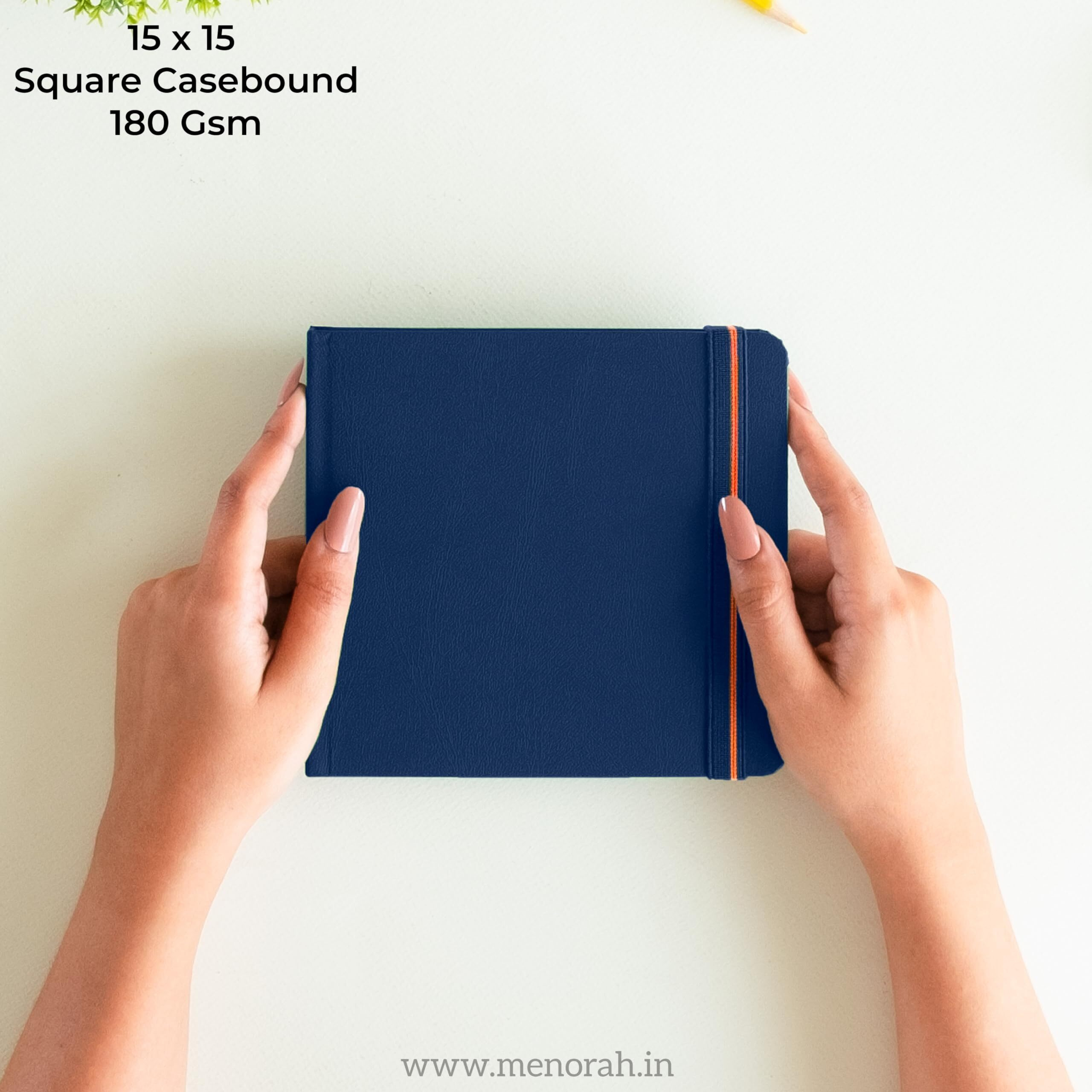 Menorah - Sketch Book For Artist - Square - 180 Gsm - Square Sketchbook - For Drawing - Hard Bound - 100 Pages/50 Sheets - (15.0 X 15.0 Cm) WatercolorGraphiteOil Pastels, Paper,Silk