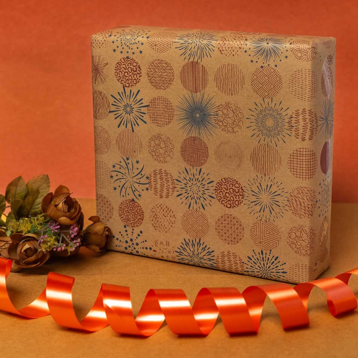 Evince Polka Dots Gift Wrapping Paper | Red Blue Printed Kraft Papers | All Occasion Gifts For Her Him Adults Kids Birthday Christmas New Year Halloween | 35 X 20 | 10 Large Sheets