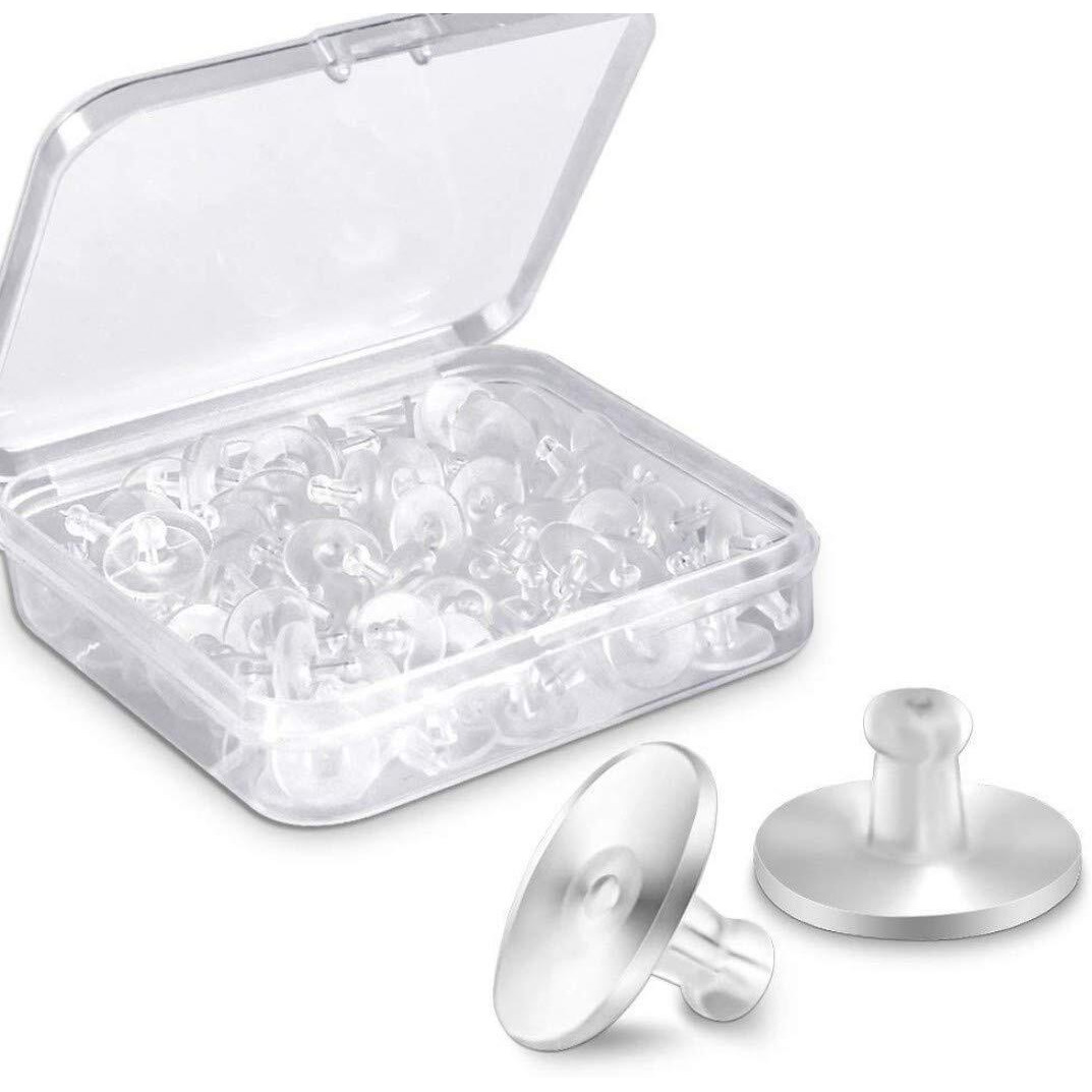 Diy Crafts Pack Of 150 Pcs, Silver, Pairs Bullet Clutch Earring Backs With Pad Earring Safety Backs (Silver Gold C (Pack Of 150 Pcs, Silver)