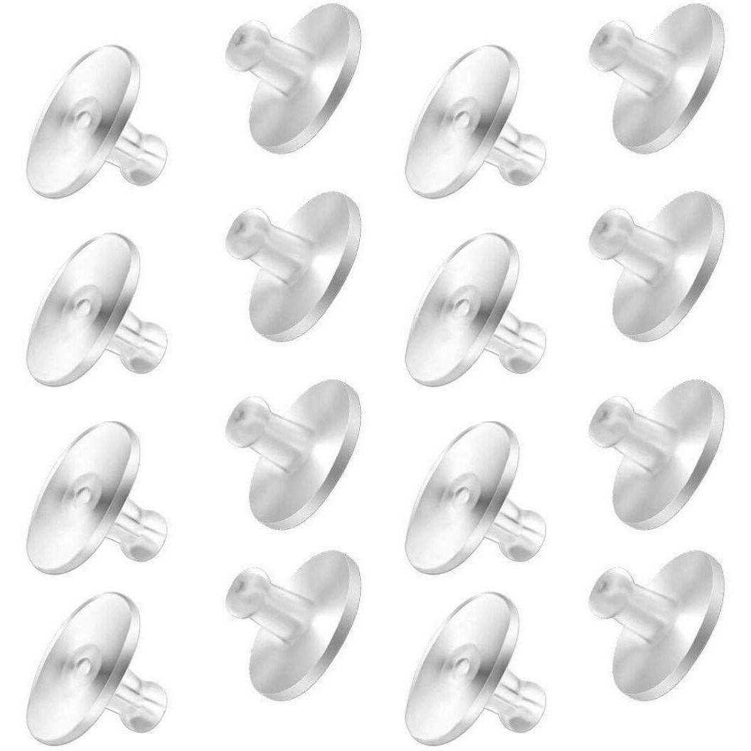 Diy Crafts Pack Of 150 Pcs, Silver, Pairs Bullet Clutch Earring Backs With Pad Earring Safety Backs (Silver Gold C (Pack Of 150 Pcs, Silver)