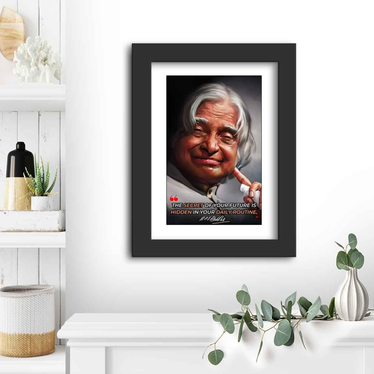 Dmcreativitycraft Apj Abdul Kalam Motivational Quotes Wall Frames Inspirational Posters Framed Art With Black Frame For Study Room, Office Decoration (9.5 X 12.5 Inches)