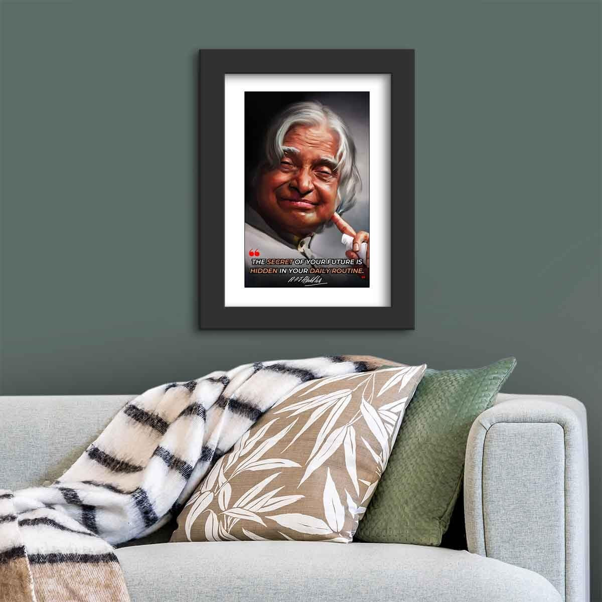Dmcreativitycraft Apj Abdul Kalam Motivational Quotes Wall Frames Inspirational Posters Framed Art With Black Frame For Study Room, Office Decoration (9.5 X 12.5 Inches)