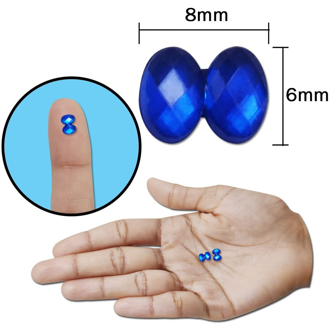 Diy Crafts 25 Grm, As Image, 8Mm X 6Mm As Image Diy Accessory Findings Jewellery Clasps Fittings Diy Jewellery Making Accessories Blue Color Plastic Material S (25 Grm, As Image)