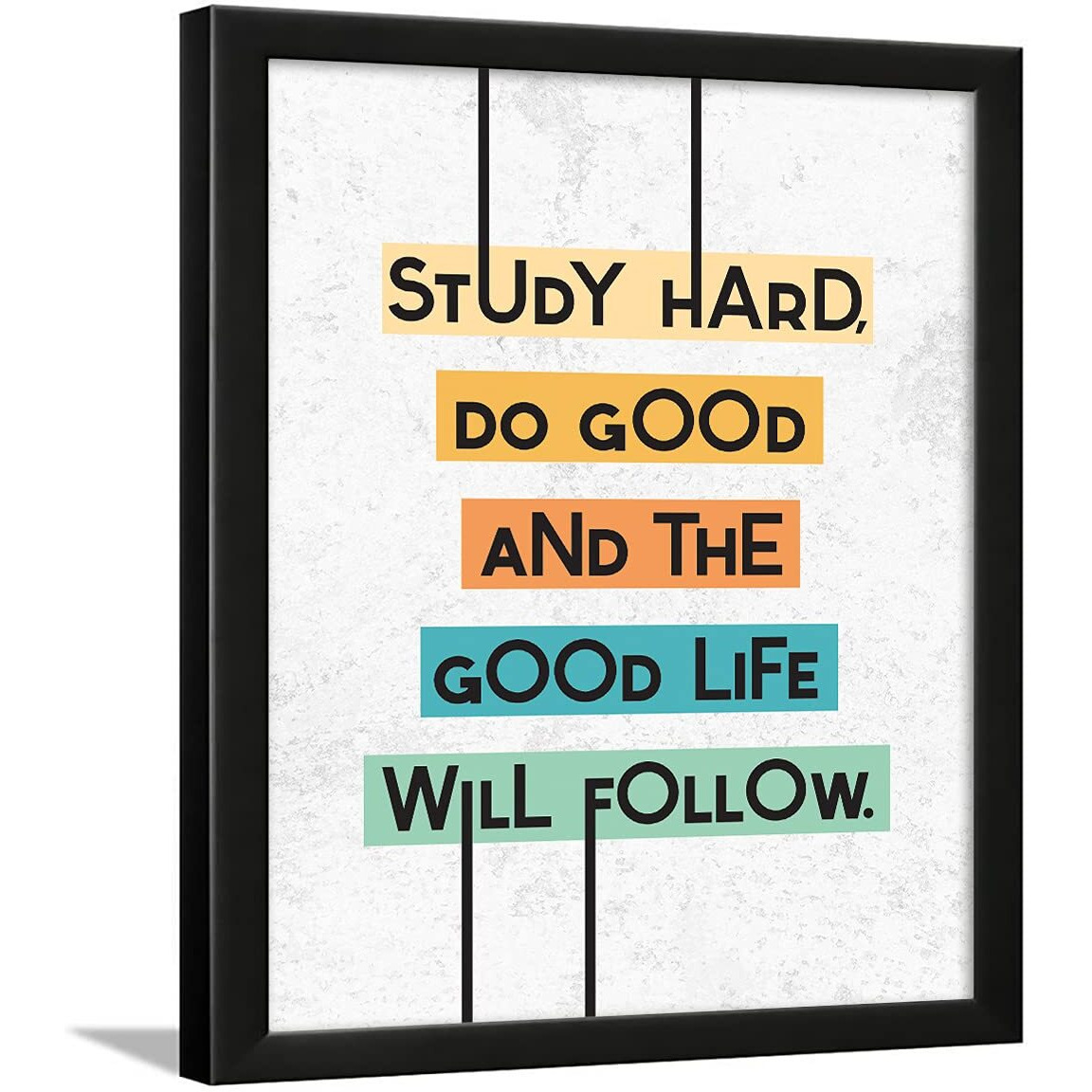 Chaka Chaundh - Student Quotes Frame - Motivational Quotes Wall Frames For Study Room - Motivational Quotes Wall Frames For Students -Inspirational Posters With Frame - Educational Photos With Quotes - (13.6 X 10.6 Inches)