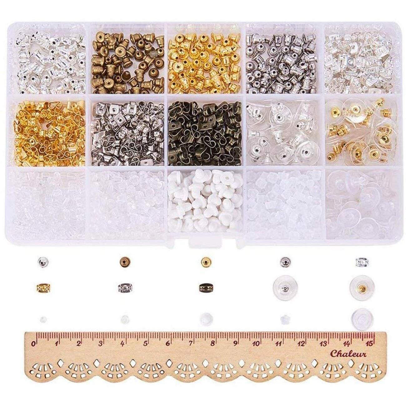 Diy Crafts Pack Of 1000 Pcs, Design No  3, Earring Stopper Back Se (Pack Of 1000 Pcs, Design No  3)