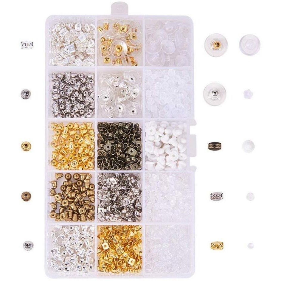 Diy Crafts Pack Of 1000 Pcs, Design No  3, Earring Stopper Back Se (Pack Of 1000 Pcs, Design No  3)