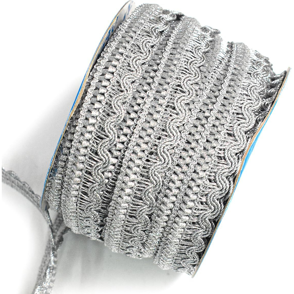 Embroiderymaterial Zari Sewing/Embroidery Lace For Saree Border, Blouse, Dupatta Border, Lehenga, Kurti Etc (18 Meters, Silver, 17Mm Wide)