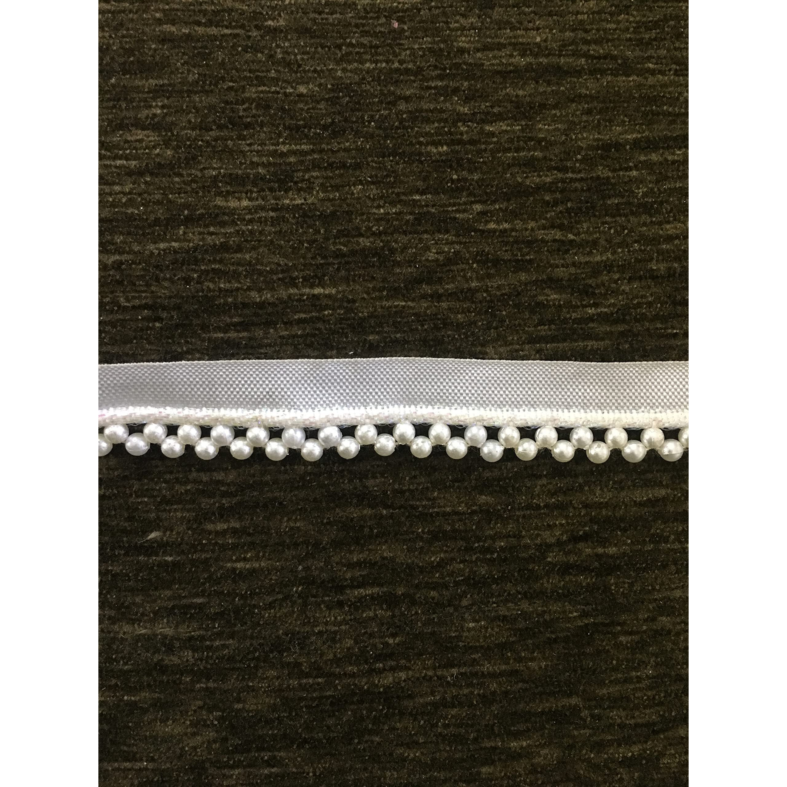 Sync Pearl Lace And Border Material For Sarees Offwhite Cream Colour Lace Blouse Dupatta Chunni Lahenga Gowns, Dress, Caps, Decoration And Crafts,Pack Of 8 Meters