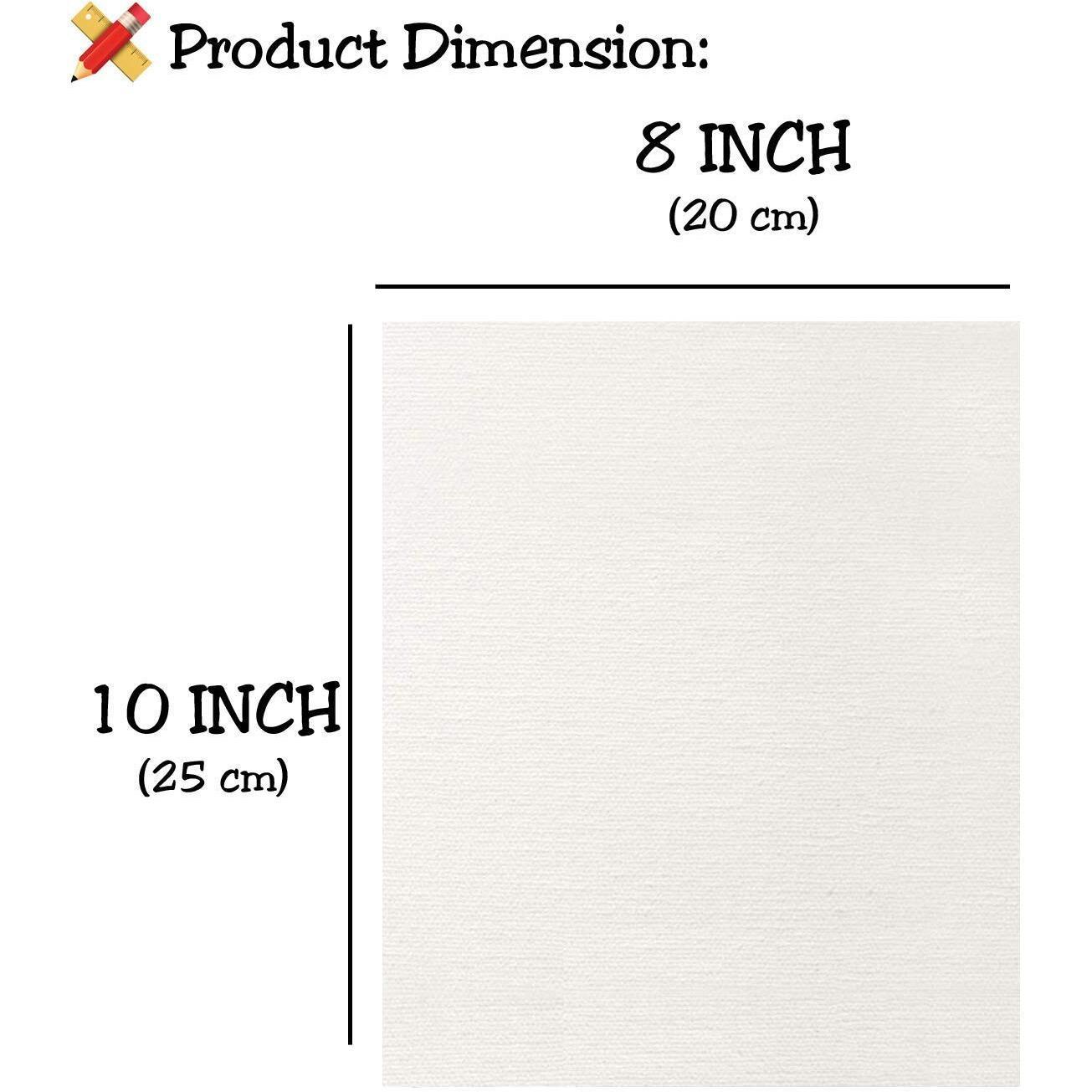 Amigozz Cotton Canvas Board For Painting, Pack Of 6 Piece, White Color (8 Inch X 10 Inch)
