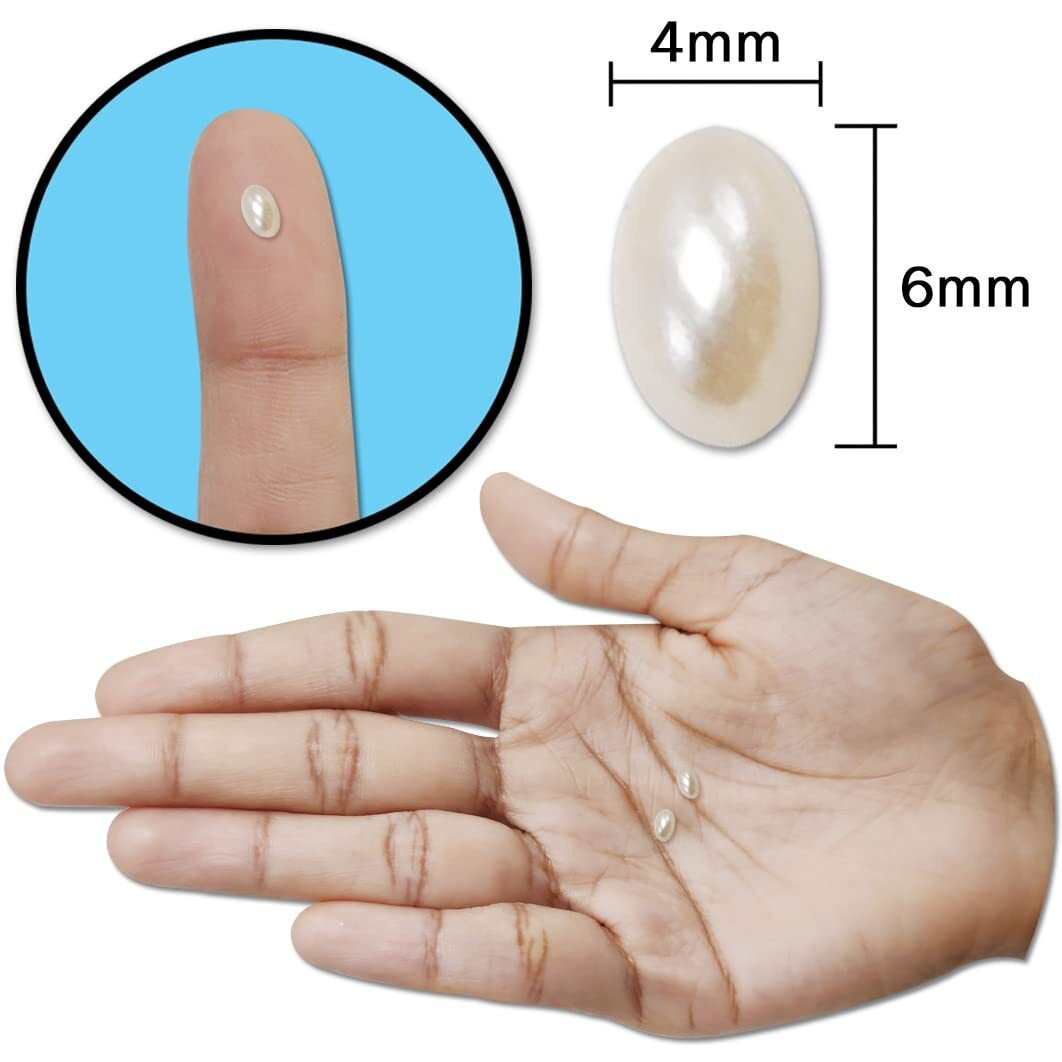 Diy Crafts 50 Grm, As Image, 4Mm X 6Mm As Image Diy Accessory Findings Jewellery Clasps Fittings Diy Jewellery Making Accessories Pearl Color Plastic Material S (50 Grm, As Image)