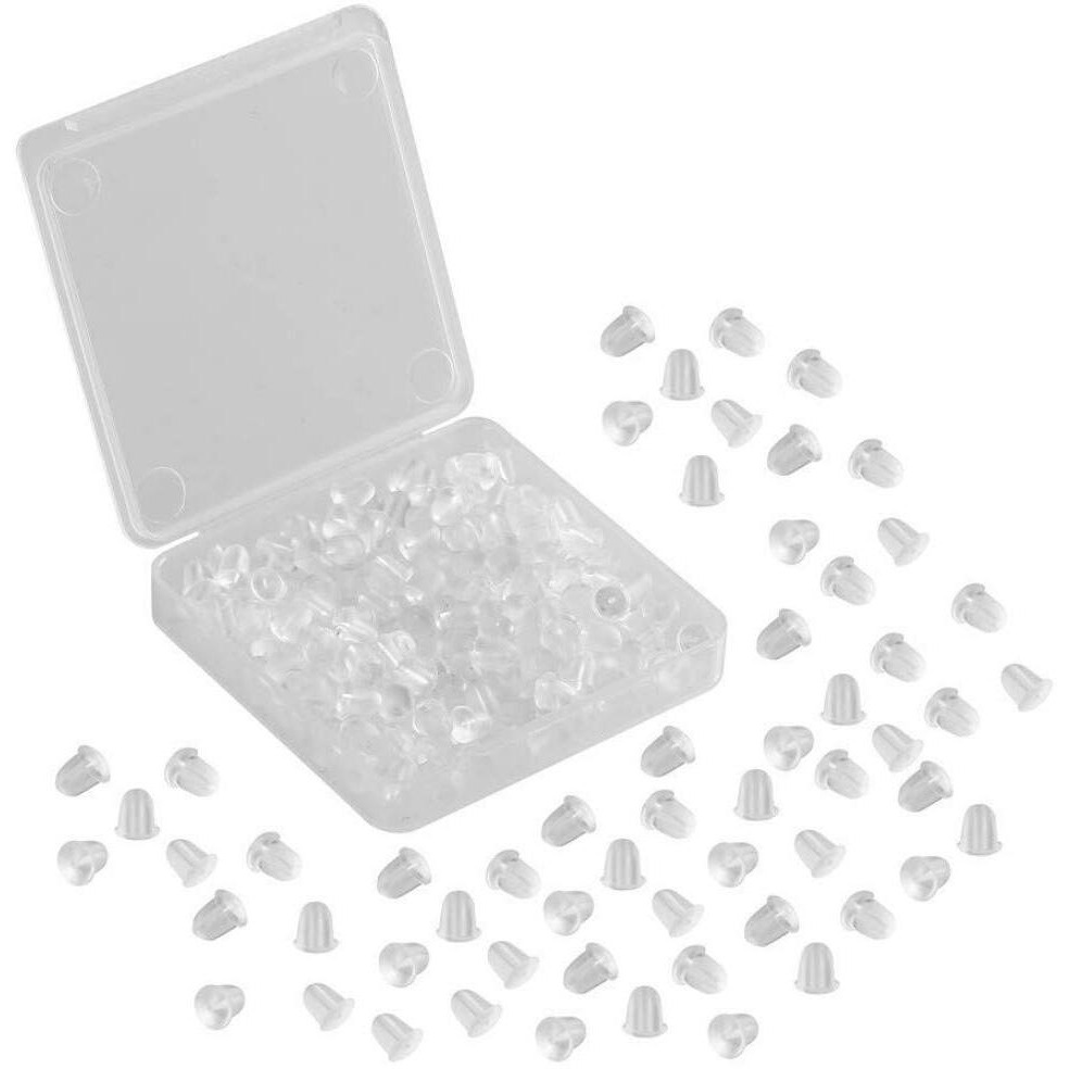 Diy Crafts Clear Small, Pairs Bullet Clutch Earring Safety Backs With Pad (Clear (Clear Small)