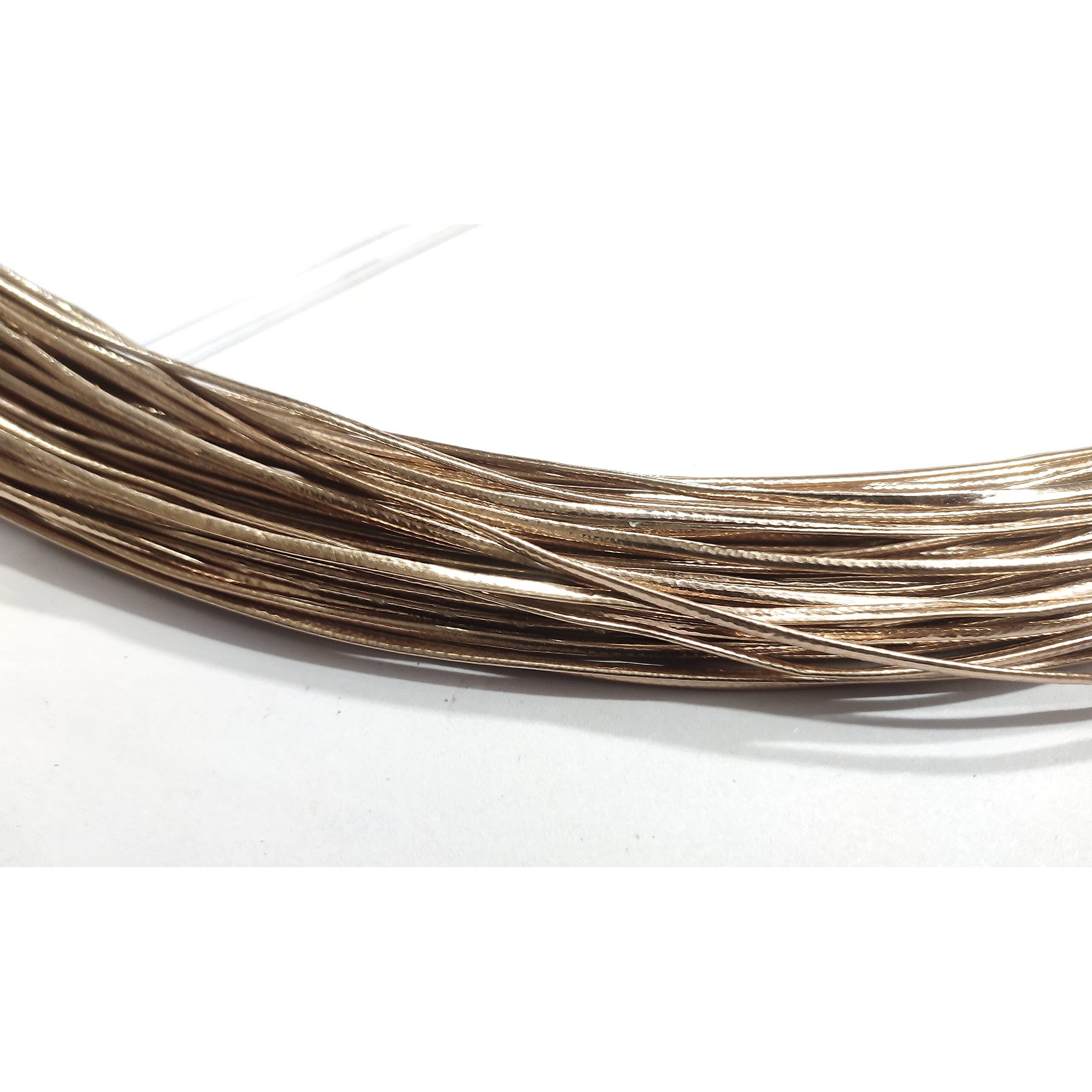 Omx 40 Mtr Cord, Size - 2Mm X 1 Mm Flat Leather Pu Strip / Faux Leather Cord / Synthetic Leather Strap / Artificial Leather String (Beige Gold)