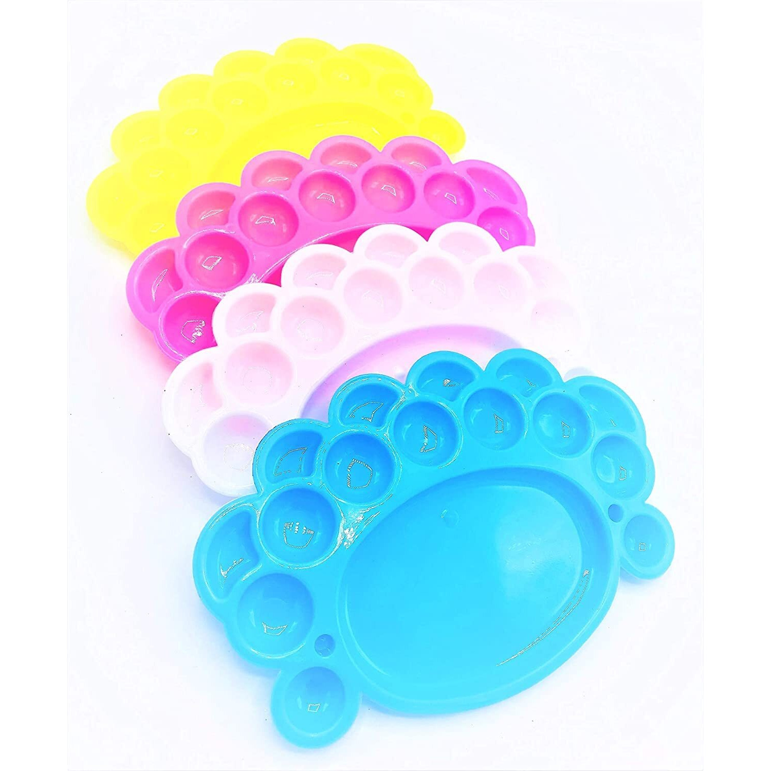 Gold Leaf Multicolored Circular Light Weight Mixing Color Palettes For Art And Craft Making Design Set Of 4