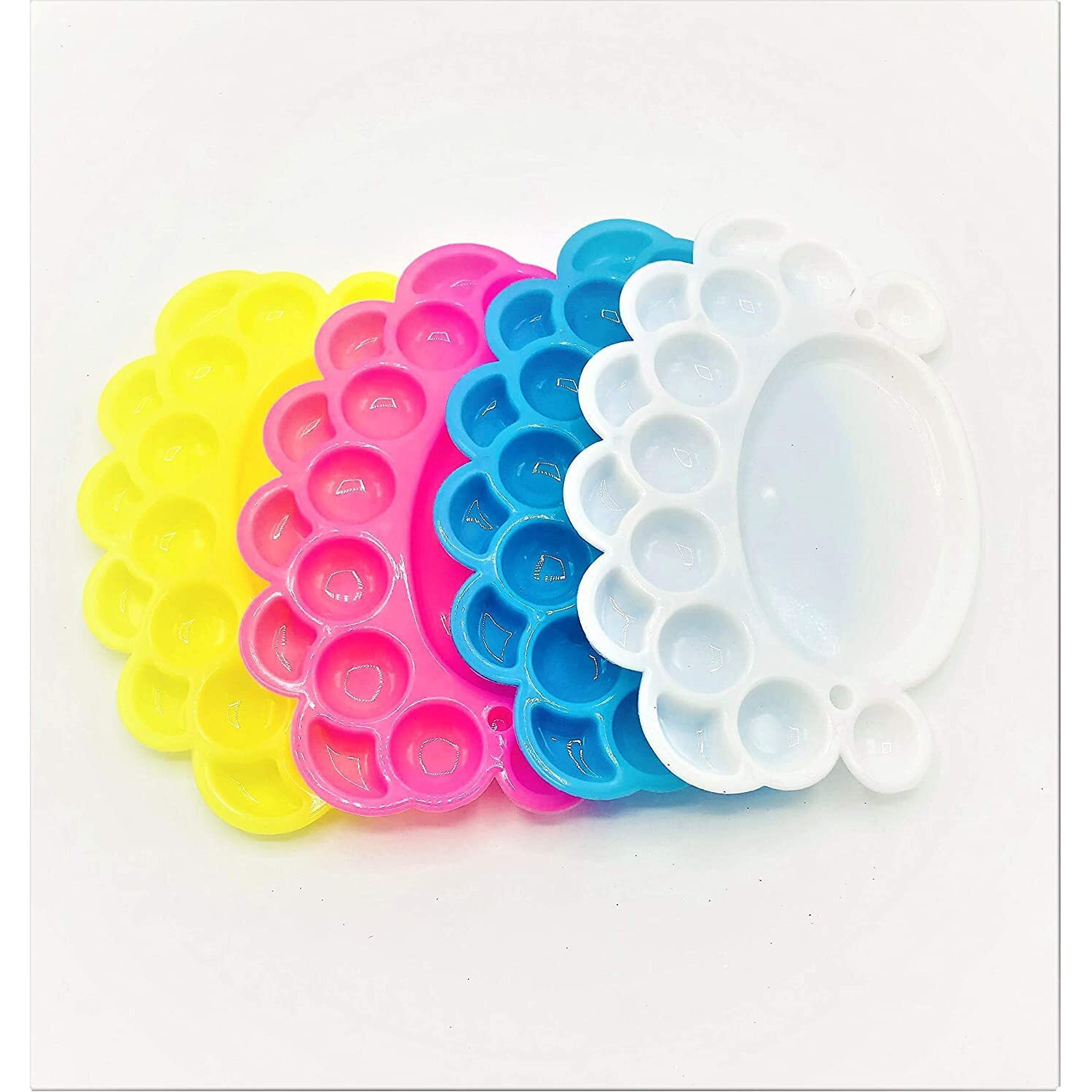 Gold Leaf Multicolored Circular Light Weight Mixing Color Palettes For Art And Craft Making Design Set Of 4