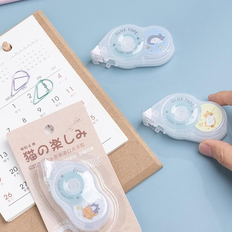 Homies, 1 Piece Glue Tape, Correction Tape, White Correctiontape, Stationery Supplies For School Kids Students (Multicolor)
