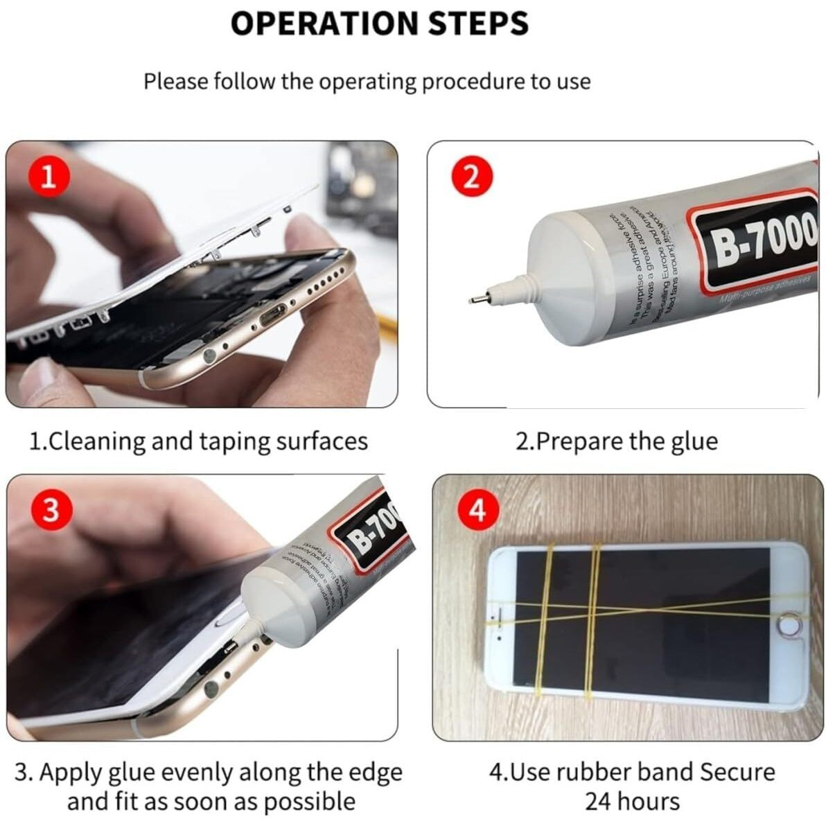 Abhaymart B7000 (110Ml) Use For Mobile Phones,Artificial Crystal Crafts, Jewelry, Beads, Clothes, Shoes, Fabrics,Screen Repair, Metal, Stone, Glass Glue | Multi-Purpose Bonding Glue (Pack Of 1)