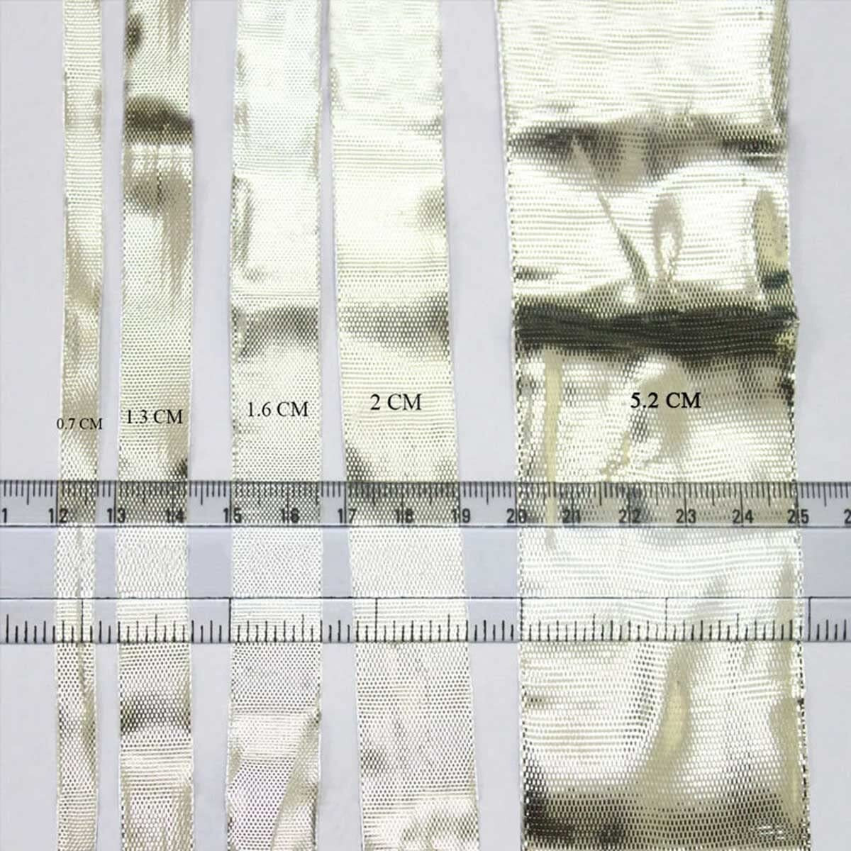 Embroiderymaterial Gota Laces Borders Material For Dresses Clothes Apparels Saree Blouses Making Purpose Pale Gold Color (100 Meter)