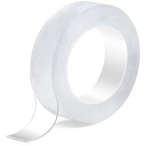 Fulkiza Washable Double Sided Grip Tape 3 Meter| Heavy Duty, Transparent, Mounting Strong Adhesive, Traceless| Ideal For Walls, Posters, Carpets, Photo Frames, Kitchen, Office, Car Decor.
