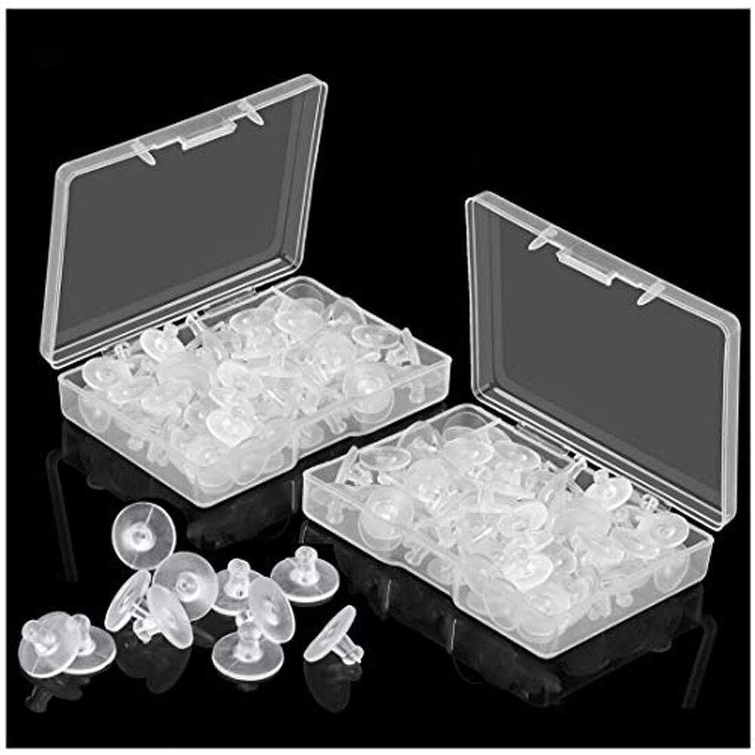 Diy Crafts Pack Of 500 Pcs, Silver, Pairs Bullet Clutch Earring Backs With Pad Earring Safety Backs Note - Box Not Included With This Sale (Silver Gold C (Pack Of 500 Pcs, Silver)