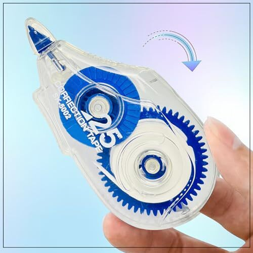 Glun Multipurpose 25 Meter White Strip Error Correction Tape With Front Cap For Office, School, Project, Assignment Pack Of 1