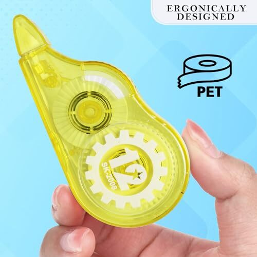Glun Multipurpose 12 Meter White Strip Error Correction Tape With Front Cap For Office, School, Project, Assignment Pack Of 1