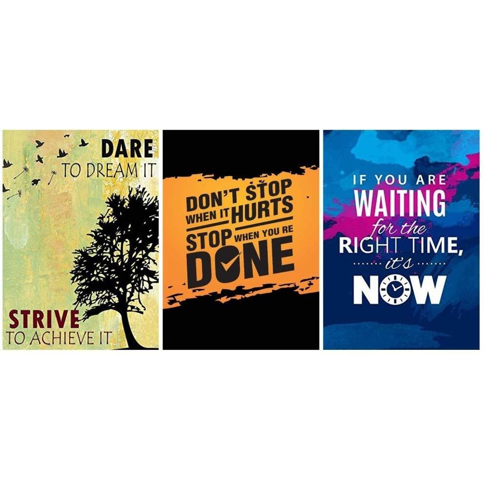 Printelligent Quote And Motivational Poster Set Of 10 Size (45 Cm X 30 Cm) (H)