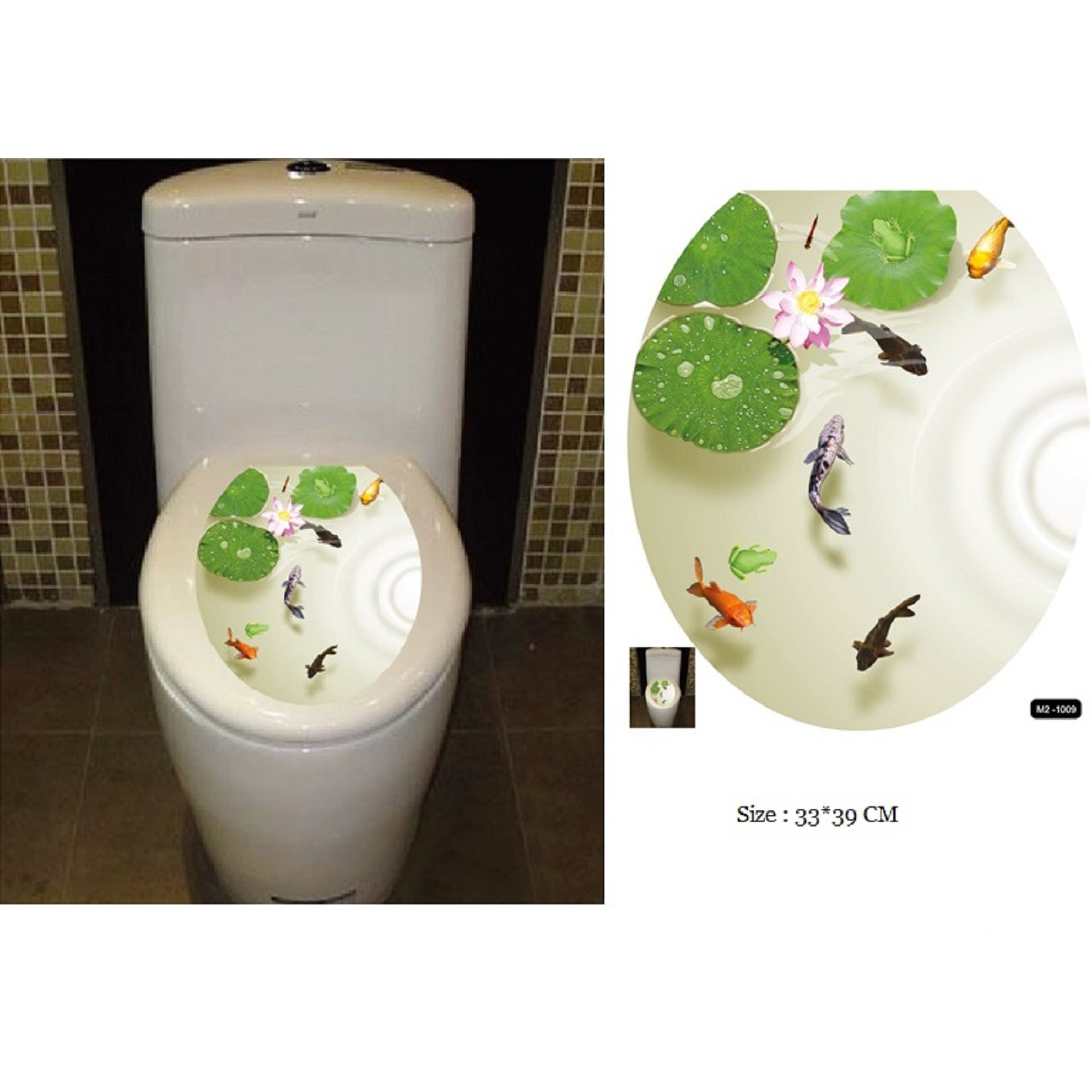 Jaamso Royals 'sea Creature Bathroom & Toilet' Wall Sticker (33 X 39)