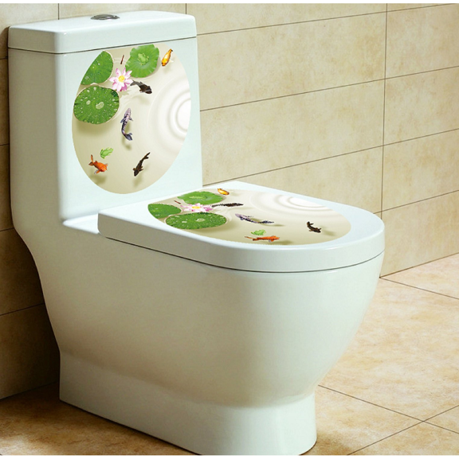 Jaamso Royals 'sea Creature Bathroom & Toilet' Wall Sticker (33 X 39)