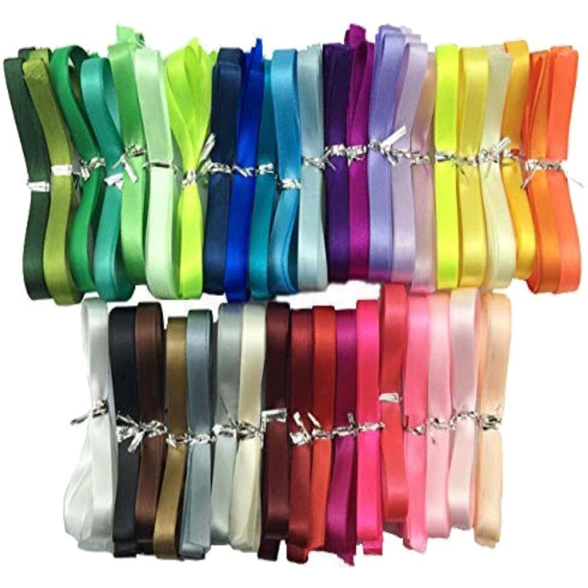 Diy Crafts 10 Meter, Random Colour, 1-2&quotInch Satin Dual Face Solid Polyester Ribbon 10-25 Colors Unsorted Bulk Lots Mix For Gift Wrapping Party Decoration In Christma (10 Meter, Random Colour)