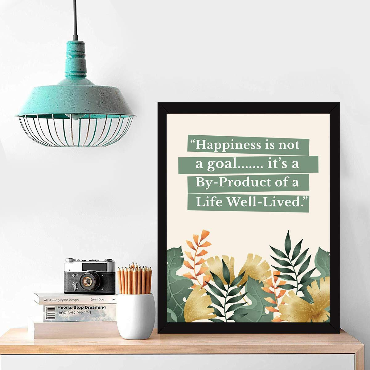 Chaka Chaundh - Life Motivational Quotes Frames  Motivational Poster For Office Wall, School, Study Room, College, Institute, Student, Entrepreneur, Classroom & Home - Motivational Frames For Office - Motivational Room & Home Quotes Decor - Motivational Quotes Gifts - Motivational Quotes Art Frames - Motivational Wall Decor - (34 Cm X 27 Cm X 4 Cm)