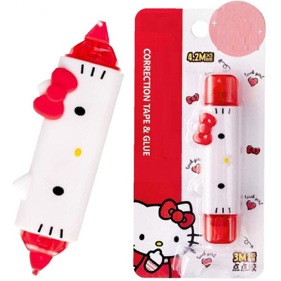 Funblast Correction Tape & Glue - Tape For Journal, Correction Pen, Stationary Items, Correction Pen Tape, Stationary Gift (Multicolor)