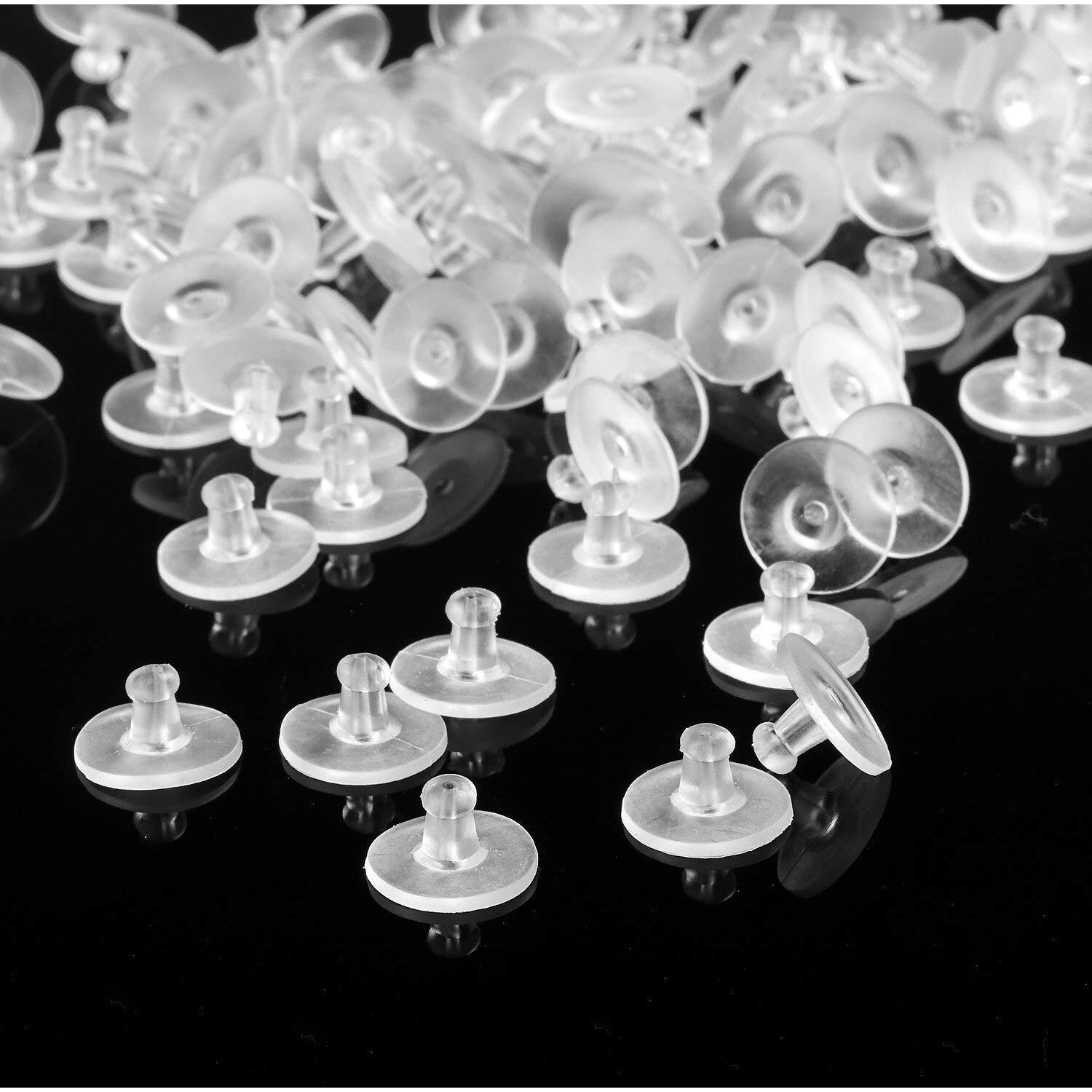 Diy Crafts Pack Of 75 Pcs, Silver, Pairs Bullet Clutch Earring Backs With Pad Earring Safety Backs Note - Box Not Included With This Sale (Silver Gold Cl(Pack Of 75 Pcs, Silver)
