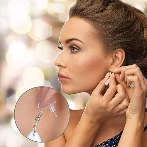 Diy Crafts Pack Of 100., Gold Silver + Clear, Pairs Bullet Clutch Earring Backs With Pad Earring Safety Backs (Sil (Pack Of 100., Gold Silver + Clear)