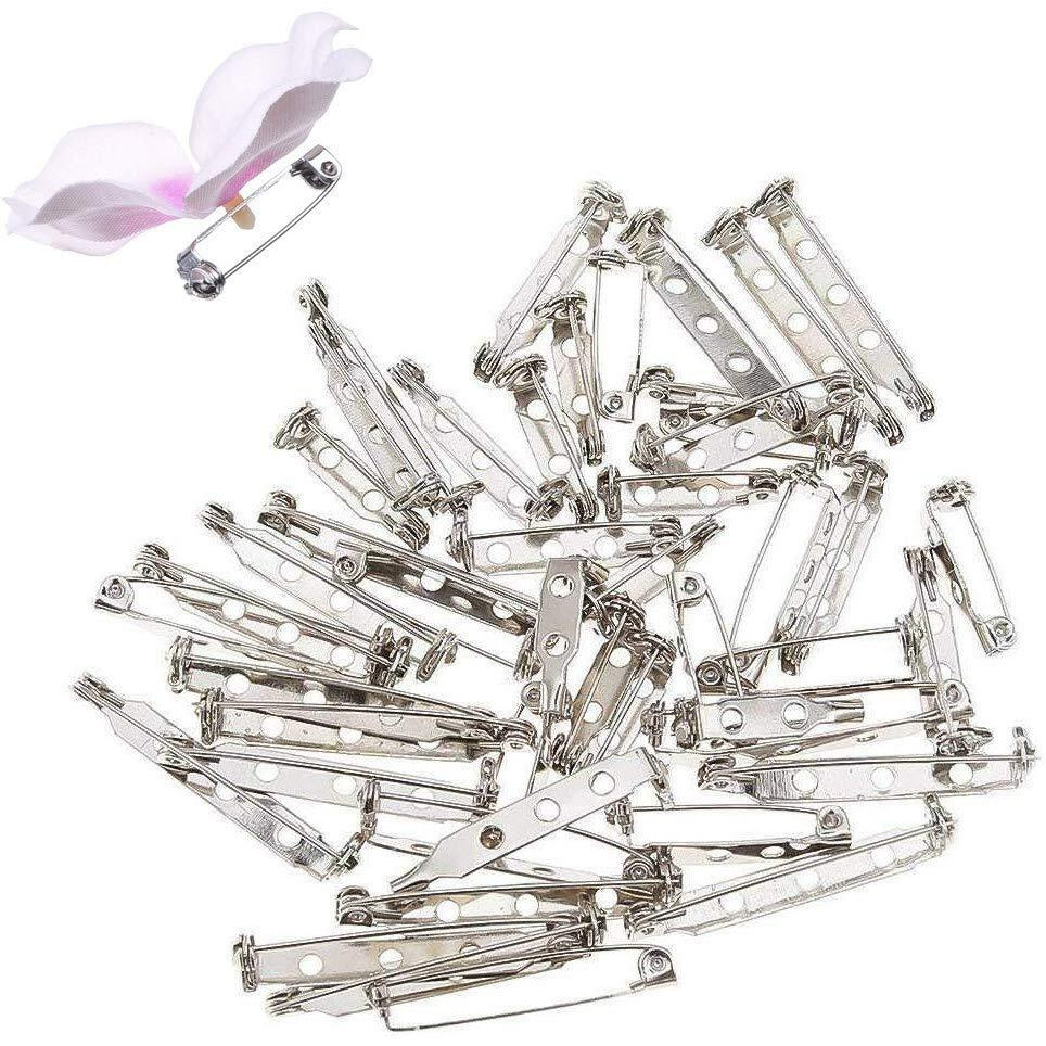 Diy Crafts Pack Of 50 Pcs, Brooch Pin  4, Silver Stainless Steel Safety Clasp Brooch Pin (Sizes 1-11) Silver Box Not Included Wi(Pack Of 50 Pcs, Brooch Pin  4)