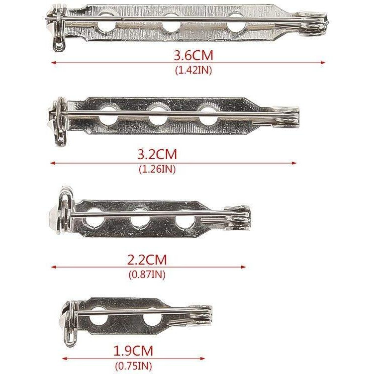 Diy Crafts Pack Of 50 Pcs, Brooch Pin  4, Silver Stainless Steel Safety Clasp Brooch Pin (Sizes 1-11) Silver Box Not Included Wi(Pack Of 50 Pcs, Brooch Pin  4)