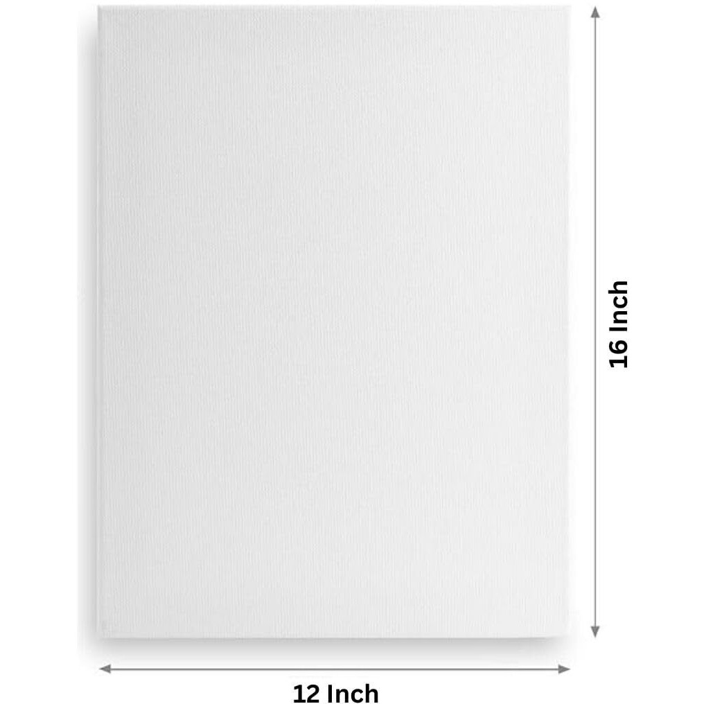 Canvases For Painting Pack Of 6, 12X16 Inch Painting Canvas, Blank Canvas Boards For Painting- Gesso Primed Acid-Free 100% Cotton Canvas Panels For Acrylics I Oil Watercolor I Tempera Paints.
