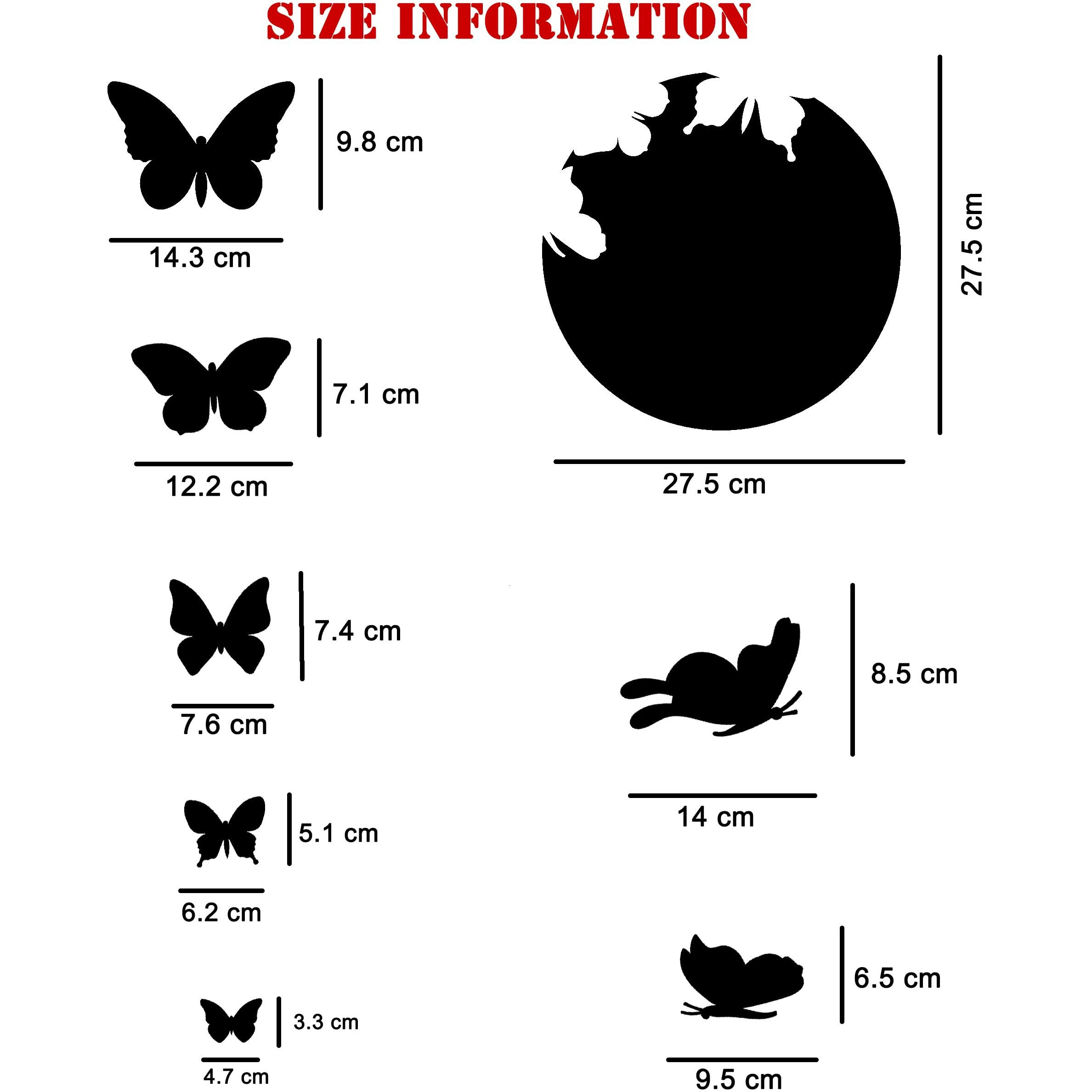 Vah- Kya Bat Hai  Copper 3D Acrylic Butterfly Mirror Wall Sticker For Home Decoration.