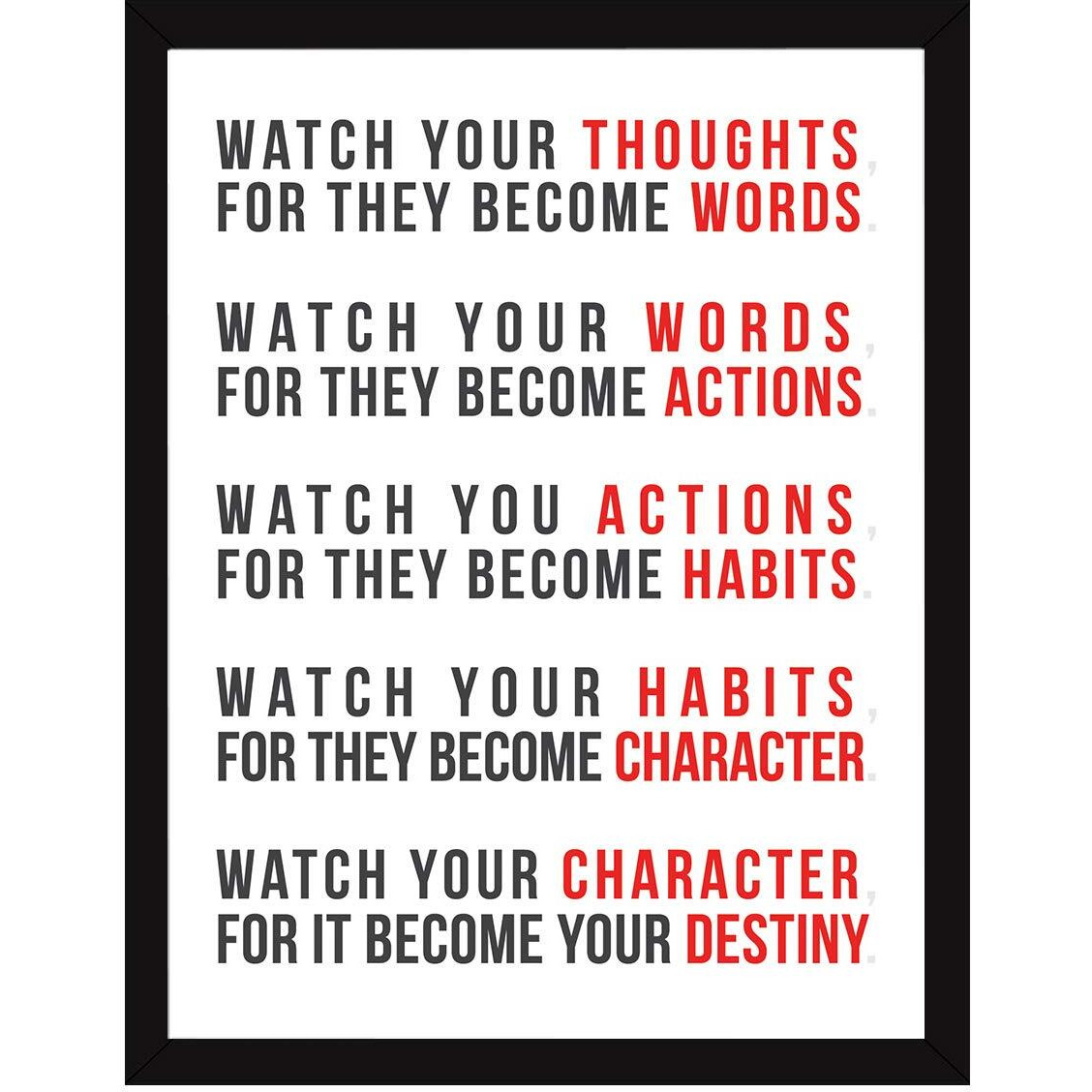Chaka Chaundh - Life, Success & Focus Motivational Quotes Frames  Framed Posters - Quotes Frames For Office, Student, Entrepreneur - Quotes Wall Frames - Posters With Frame - Composite Wood- (14 X 11 Inches)