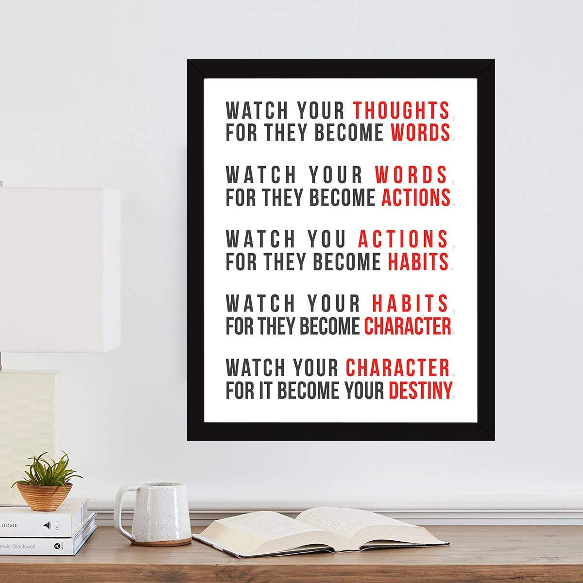 Chaka Chaundh - Life, Success & Focus Motivational Quotes Frames  Framed Posters - Quotes Frames For Office, Student, Entrepreneur - Quotes Wall Frames - Posters With Frame - Composite Wood- (14 X 11 Inches)
