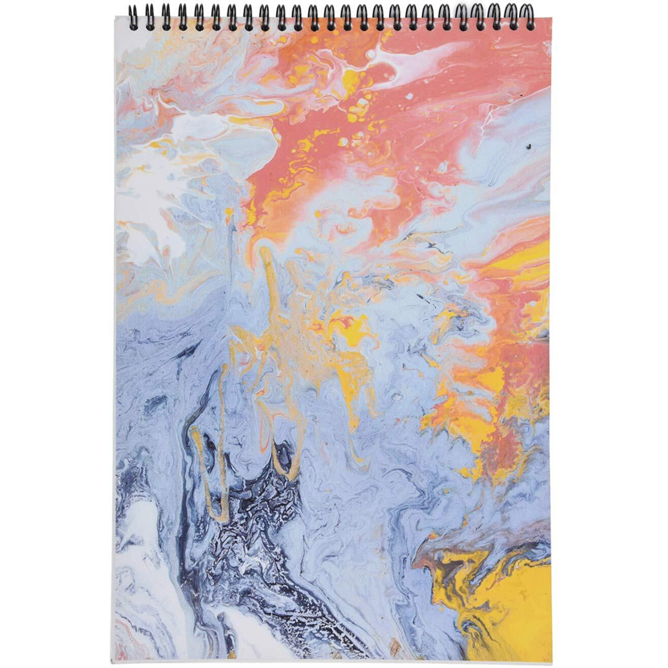 Papboo Marble Art- A4 Artist Sketch Book - Drawing Book, With Back Support- 140 Gsm- 50 Pages- (Matte Finished Cover)