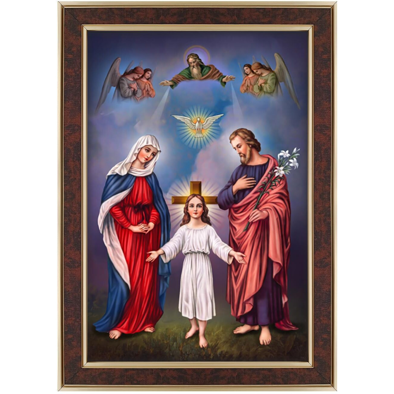 Dharvika Innovations Jesus Christ Paintings For Living Room, Jesus Christ Painting Wall Decoration, Jesus Christ Photo Frame For Wall Decoration 2318 (21X27 Inch) Brown