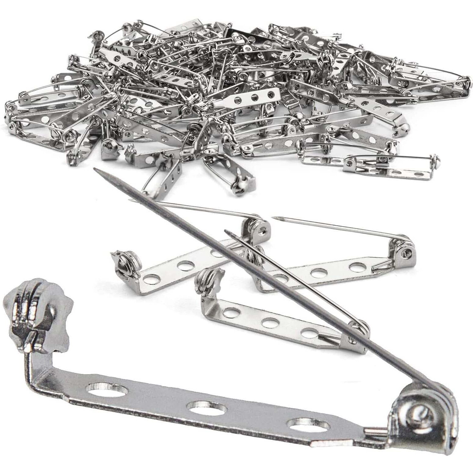 Diy Crafts 25X Pcs Mix Sizes, Mix Random Sizes, Mix Sizes, Stainless Steel Safety Brooch Pin Clasp Note Mix Sizes Mixed Lot (25X Pcs Mix Sizes, Mix Random Sizes)