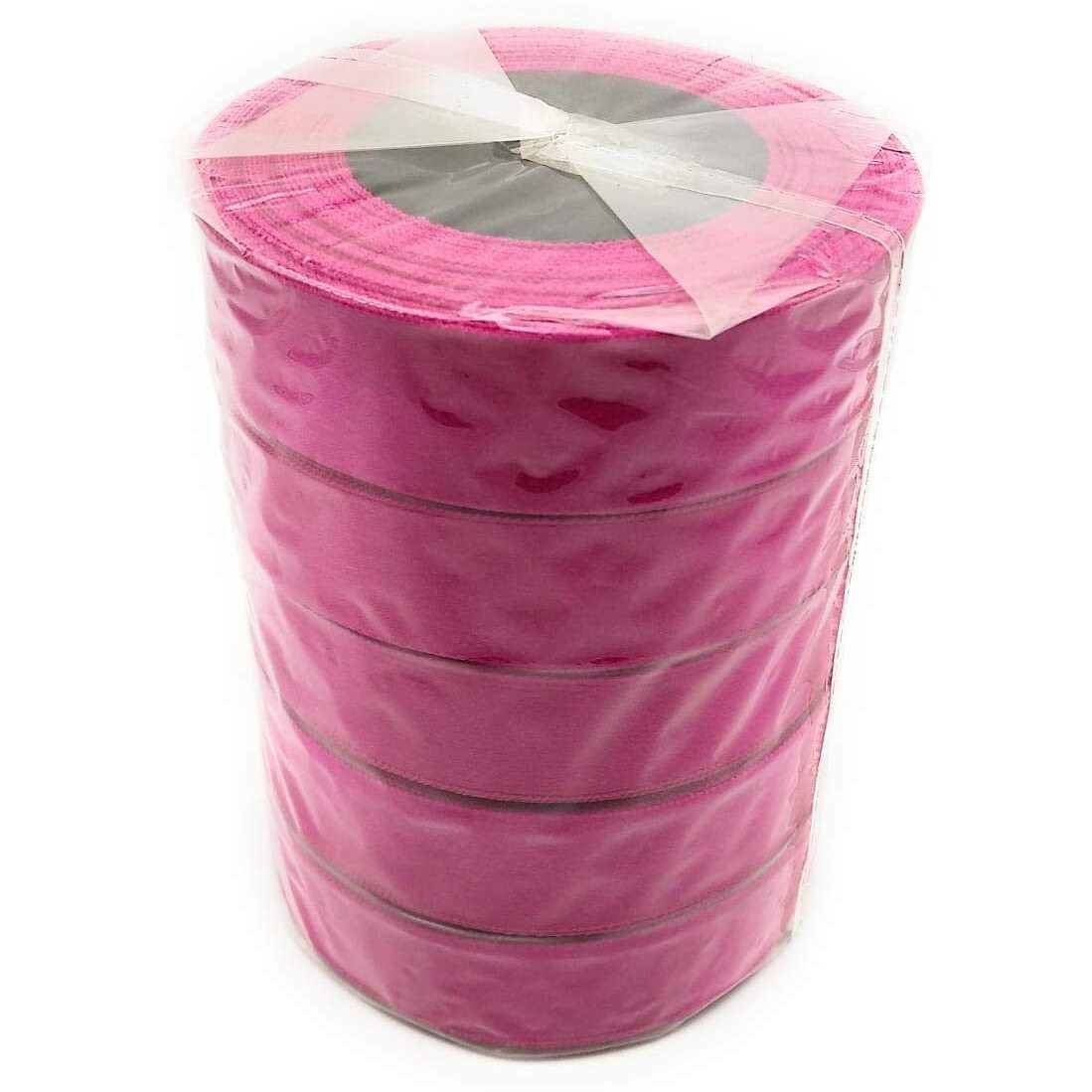 Prokart 25Mm (0.5 Inch) Dark Pink Satin Ribbon For Birthdays Gift Wrapping/Flower Making Ribbon/Party Decoration Ribbon/Bow Making Ribbon 10 Yards (Set Of 10 Rolls)