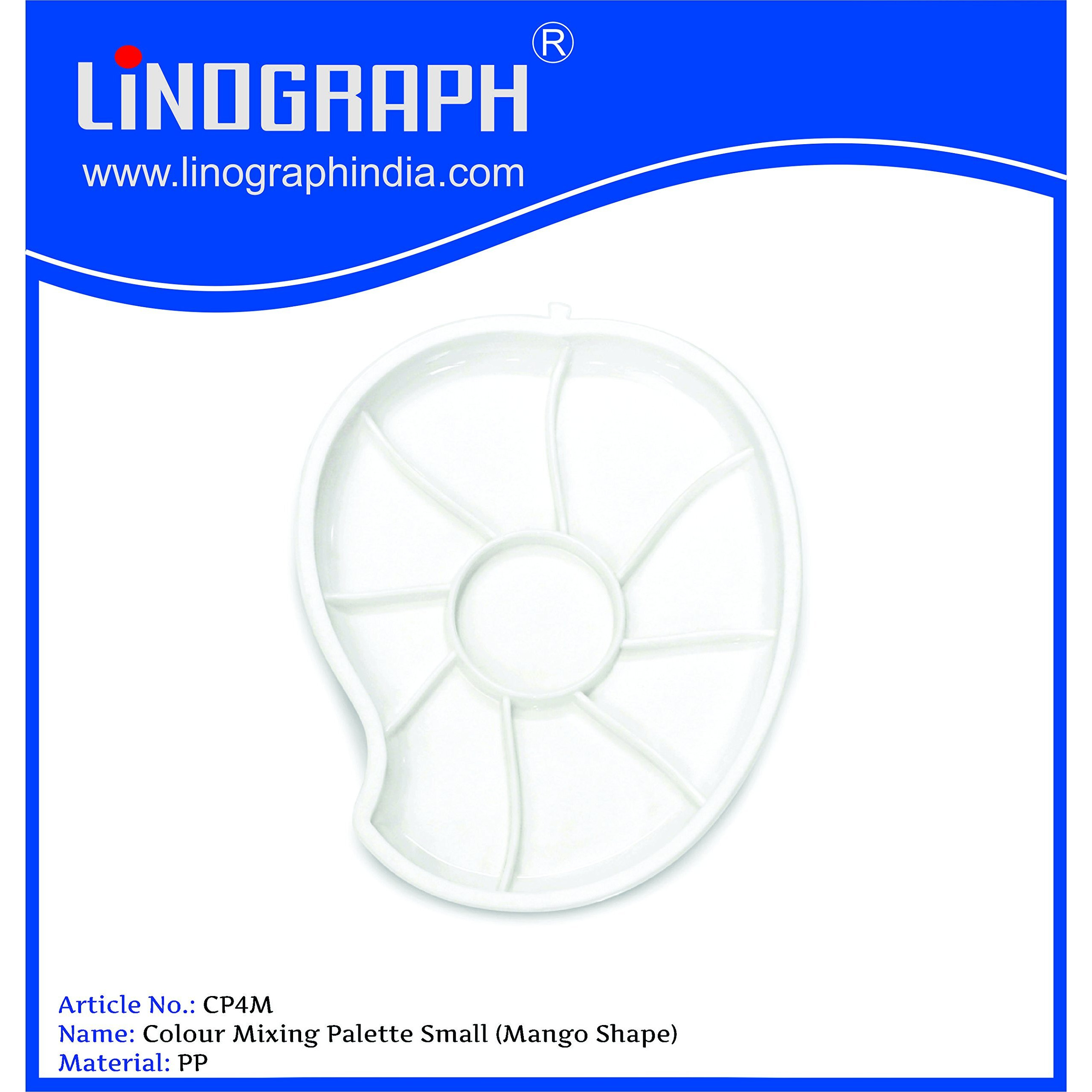 Deepak Linograph Color Mixing Palette Small (Apple, Mango, Leaf, Flower Shape) Set Of 4