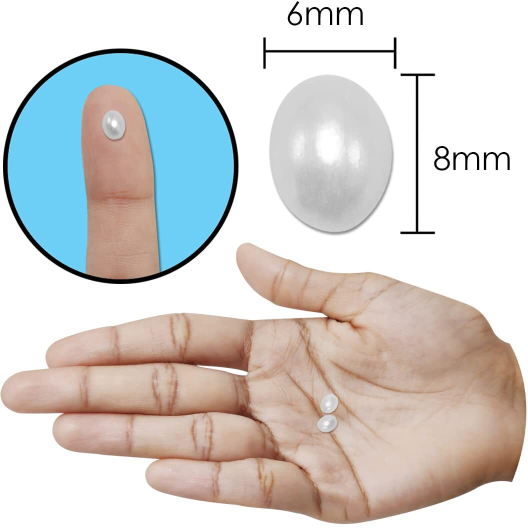 Diy Crafts 100 Grm, As Image, 6Mm X 8Mm As Image Diy Accessory Findings Jewellery Clasps Fittings Diy Jewellery Making Accessories Pearl Silver Color Plastic Material (100 Grm, As Image)
