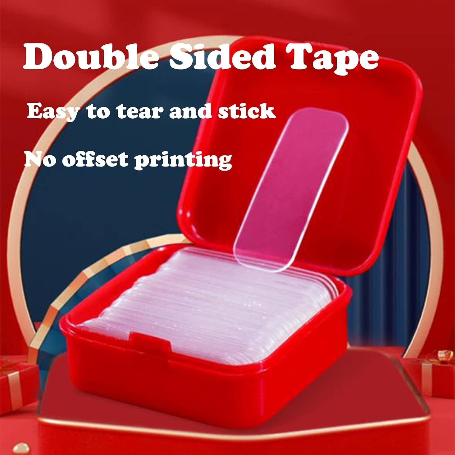 Sadvidhya Reusable Multifunctional Double Sided Adhesive Tape, 60 Pcs Double Sided Mounting Strong Sticky Wall Strips Transparent Tape Without Cropping, No Residue