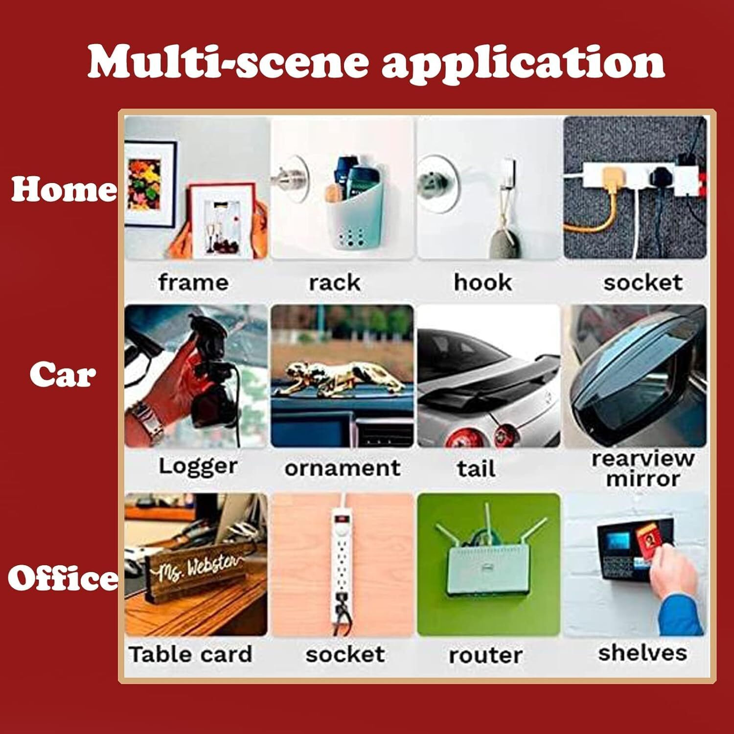 Sadvidhya Reusable Multifunctional Double Sided Adhesive Tape, 60 Pcs Double Sided Mounting Strong Sticky Wall Strips Transparent Tape Without Cropping, No Residue