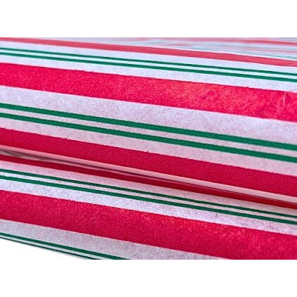 Kidsy Winsy Gift Wrapping Paper (Candy Cane) | Tissue Paper Gift Wrap | Bouquet Wrapping Paper | Art And Craft | Recyclable Wrapping Paper | Lightweight And Soft | 80 Sheets, 18 Gsm (20 X 20 Inches)