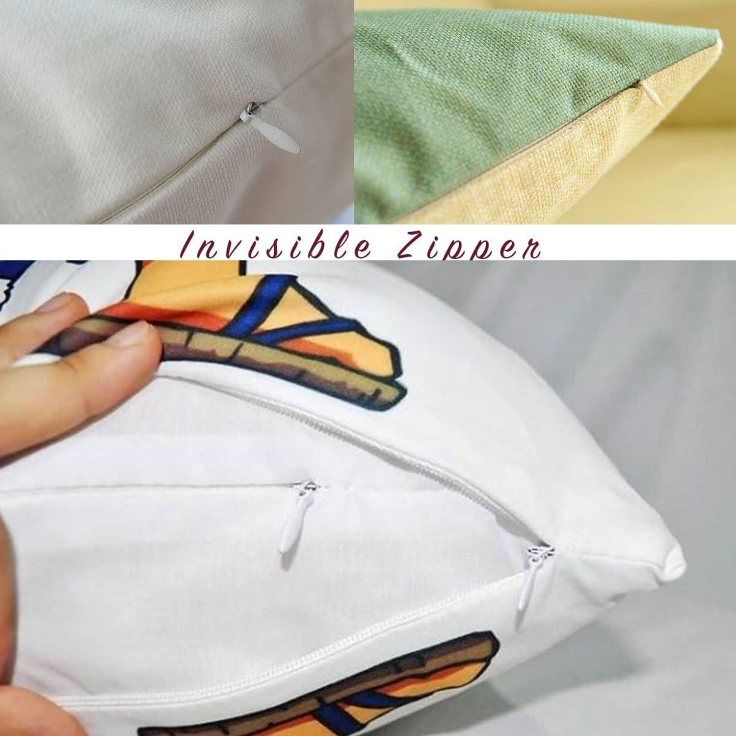 Aakriti Invisible Nylon Zippers For Sewing, Zipper Supplies Nylon Concealed Invisible Hidden Zipper For Boutique High Fashion Export Garment Dressmaking (White, 14 Inch, 24 Pcs)