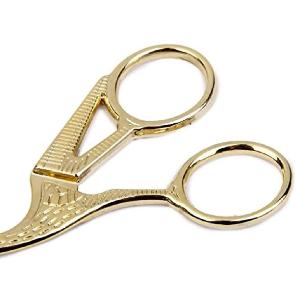 Kytaste Imported Retro Gold Plated Crane Sewing Tailoring Scissors 9Cm(Goldcolour,1 Pc)